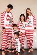 Red Stripes Snowmen Christmas Family Pajamas Set Online now