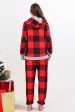 Christmas Family Red Grid Bear Print Pajamas Set For Sale