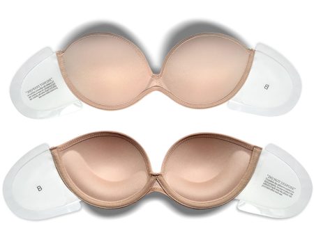 Apricot Women Strapless Invisible Seamless Push Up Bra Online now