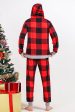 Christmas Family Red Grid Bear Print Pajamas Set For Sale