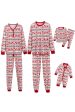 Red Deer Pattern Christmas Family Matching Pajamas Set For Discount