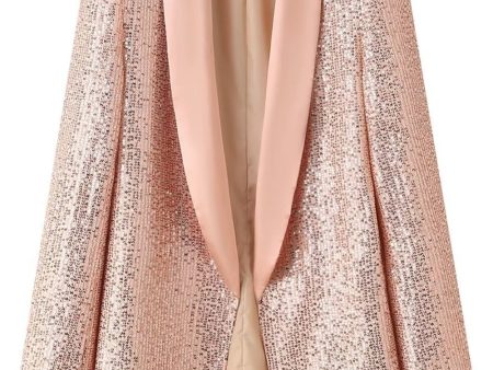 Sparkly Blush Sequins Women Prom Party Blazer on Sale