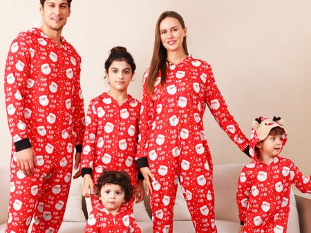 Family Red Christmas Claus Print Pajamas Online