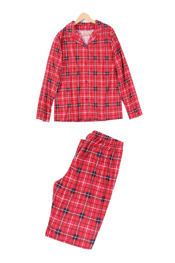 Red Plaid Family Christmas Pajamas For Sale