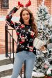 Long Sleeves Reindeer Pattern Christmas Sweater Online Hot Sale