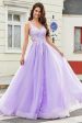 Lilac A Line Appliques Long Prom Dress with Accessory Online now