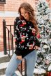 Long Sleeves Reindeer Pattern Christmas Sweater Online Hot Sale