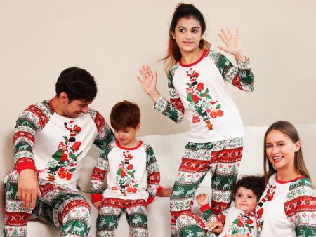 Red Green Family Christmas Tree Pajamas Set Sale