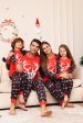 Christmas Family Matching Pajamas Black Red Deer Printed Pajamas Set For Sale