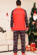 Christmas Family Matching Pajamas Black Red Deer Printed Pajamas Set For Sale