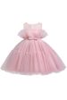 Blue A-line Tulle Flower Girl Dress with Bow Fashion