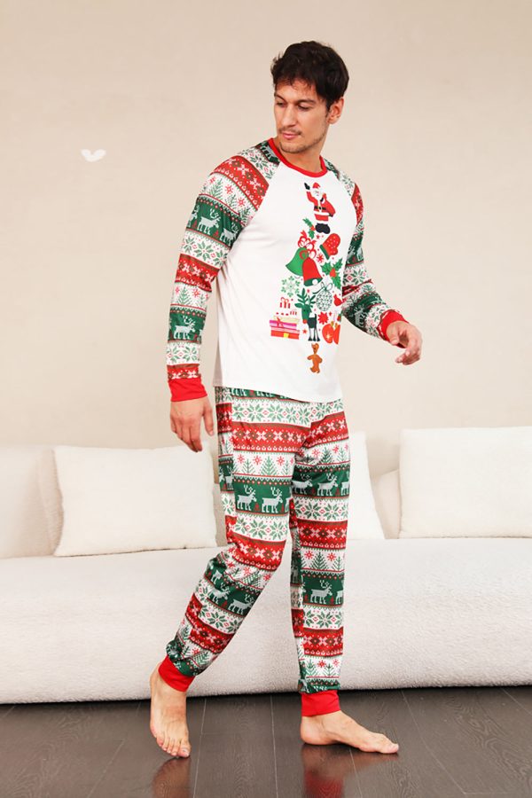 Red Green Family Christmas Tree Pajamas Set Sale