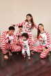 Red Stripes Snowmen Christmas Family Pajamas Set Online now