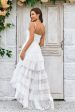 Ivory Lace Asymmetrical Detachable Train Boho Wedding Dress Fashion