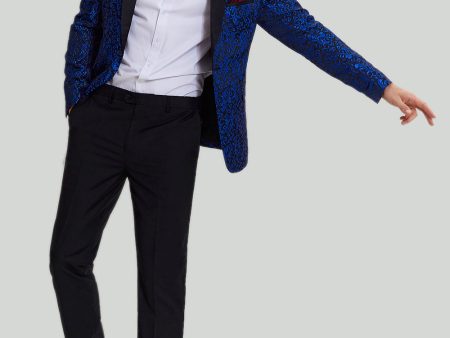 Royal Blue Shawl Lapel 2 Piece Slim fit Men s Suit For Discount