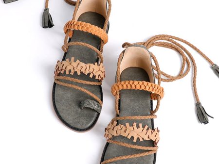 Army Green Casual Strappy Sandals Sale