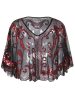 1920s Red Glitter Sequins Cape on Sale