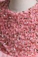 Puff Sleeves Pink Sequined Girls Dresses With Bow For Sale