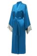 Blue Bridesamaid Robe With Lace For Sale