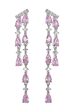 Pink Rhinestone Long Earrings Hot on Sale