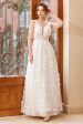 White Appliques Tulle Wedding Dress Online now