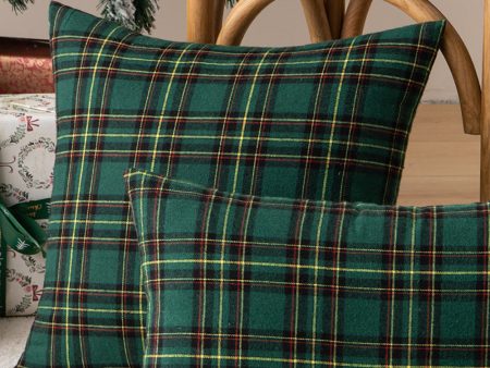 Christmas Gift Plaid Pillow Case For Sale