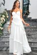 White A Line Sweetheart Neck Spaghetti Straps Long Simple Dress For Discount