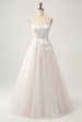 White A Line Sweetheart Sparkly Wedding Dress with Applique Lace Online