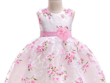 Cute Sleeveless Pink Girls  Party Dress Online Hot Sale