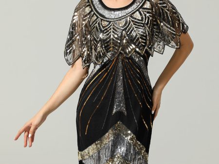 Sequin Glitter 1920s Cape Online Hot Sale