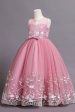 Tulle Blush Flower Girl Dress with Bowknot Online Sale