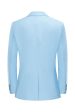 Men s Light Blue Notched Lapel One Button Wedding Blazer For Cheap