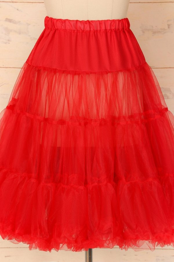 Tulle Red Petticoat For Cheap