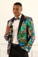 Sparkly Dark Green Sequins Men s Prom Blazer Fashion