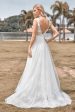 Sparkly Tulle Beaded Ivory Long A Line Wedding Dress Online Sale