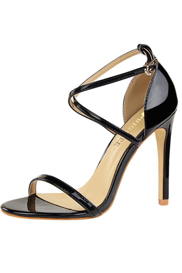 Black Stiletto Sandals Fashion