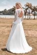 Ivory Boho Simple Sheath Long Sleeves Wedding Dress with Lace Online Sale