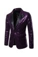 Sparkly Gold Notched Lapel Prom Blazer Hot on Sale