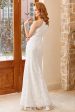 White Mermaid Floor Length Church Wedding Dress For Discount