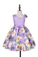 Floral Purple Sleeveless Girls  Party Dress on Sale