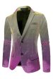 Purple Yellow Notched Lapel Men s Prom Blazer Hot on Sale