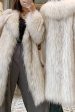 White Open Front Fluffy Long Shearling Faux Fur Coat Hot on Sale