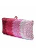 Fuchsia Ombre Saprkly Sequin Evening Clutch Bag For Sale