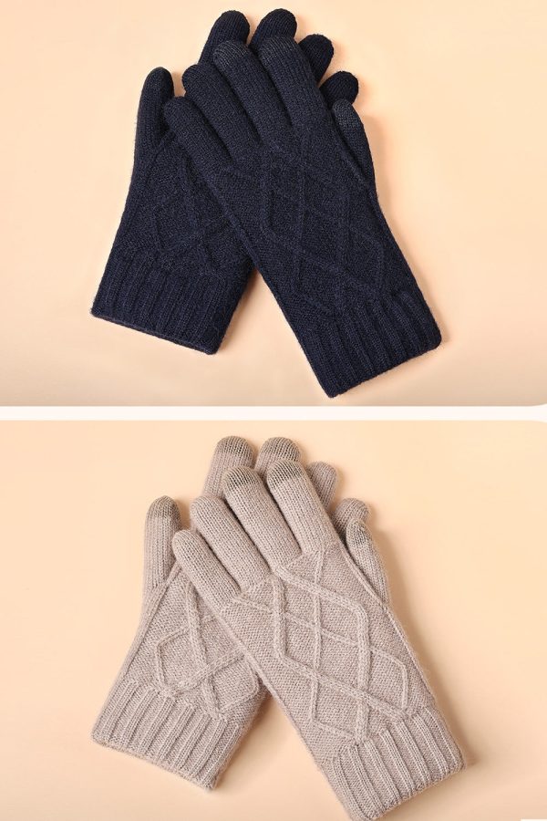 Black Knitted Gloves on Sale