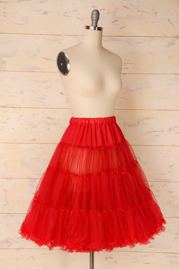 Tulle Red Petticoat For Cheap