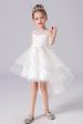 White High-low Flower Girl Dress with Bow Discount