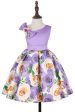 Floral Purple Sleeveless Girls  Party Dress on Sale