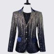 Glitter Navy Sequins Single-Breasted  Men s Blazer Online now