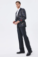 Dark Navy Jacquard Shawl Lapel Men s Prom Blazer Online Sale