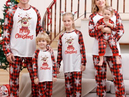 Christmas Red Print Family Pajamas Sets Discount